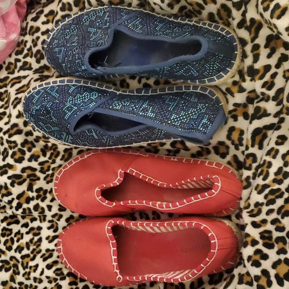 2 shoe bundle Woven Esparilles flats - Picture 1 of 13